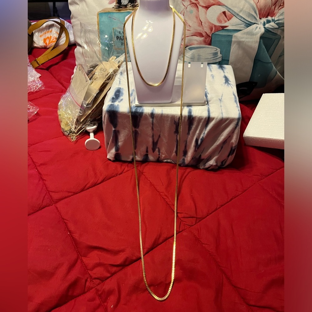 NWT My Style Box Link Gold Toned Necklace 68” - Picture 6 of 8